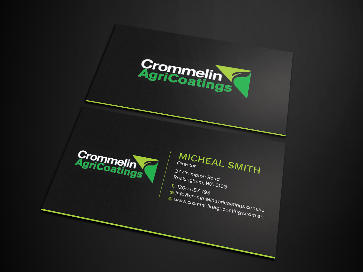 Business Card Design by Tripti Ranjan Gain for Crommelin AgriCoatings | Design #25003143