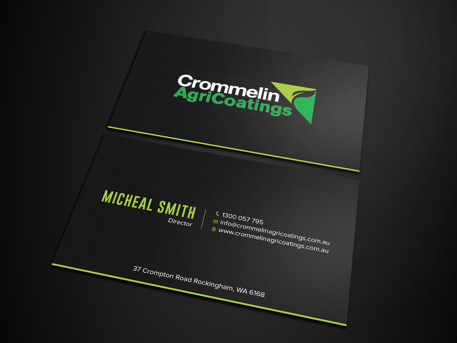 Business Card Design by Tripti Ranjan Gain for Crommelin AgriCoatings | Design #25003144