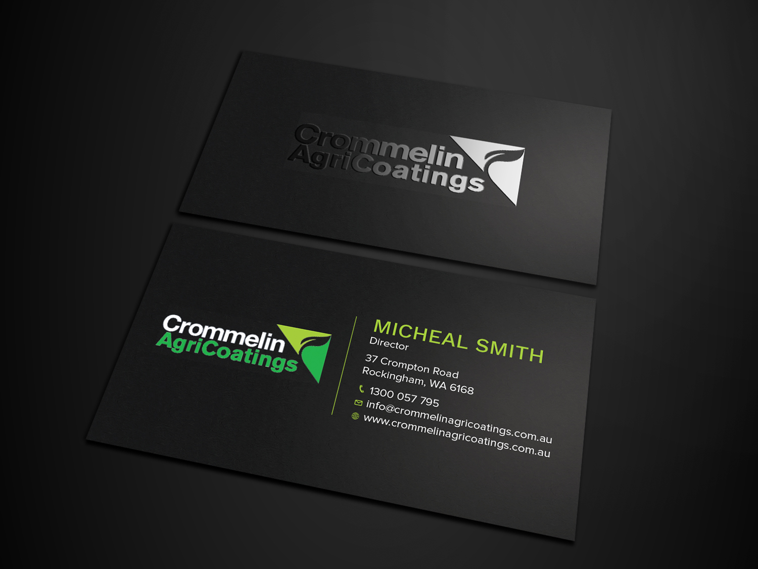 Business Card Design by Tripti Ranjan Gain for Crommelin AgriCoatings | Design #25003145