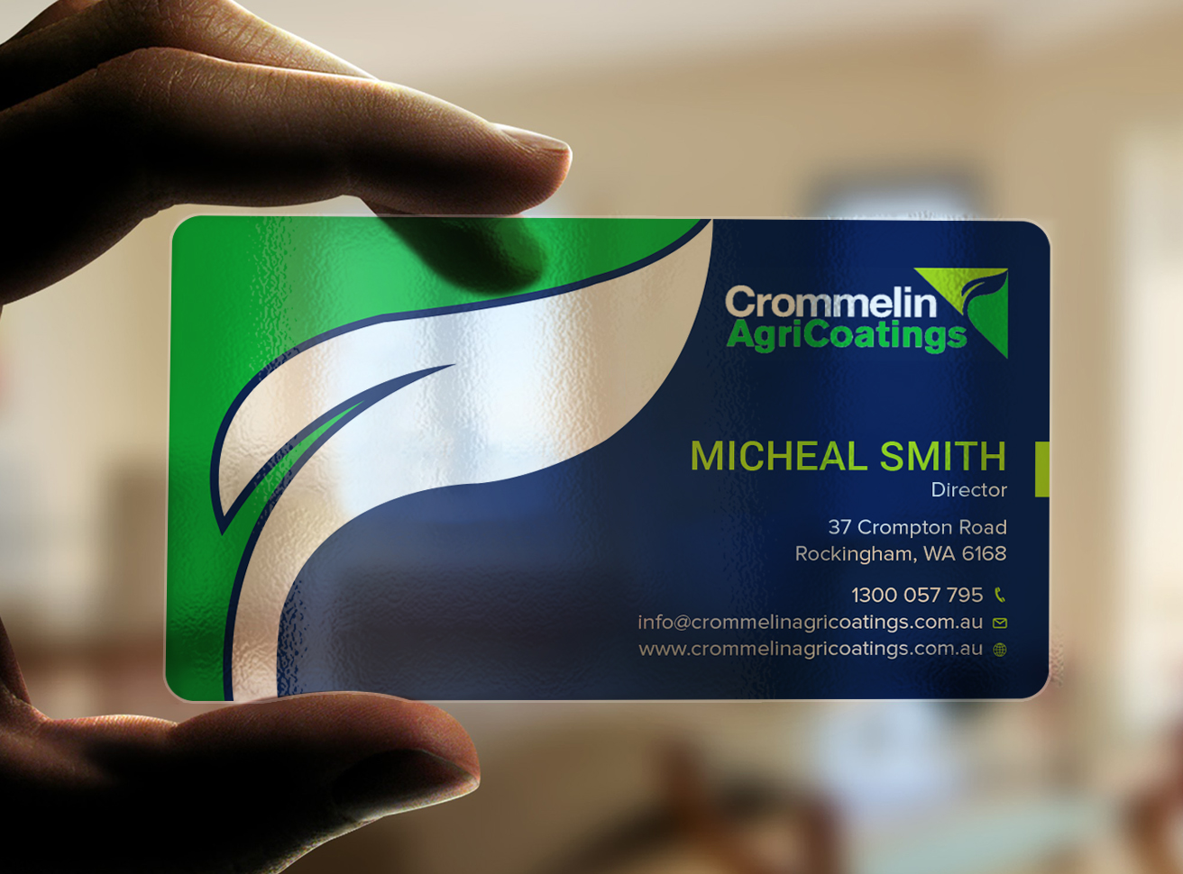 Business Card Design by Tripti Ranjan Gain for Crommelin AgriCoatings | Design #25003146