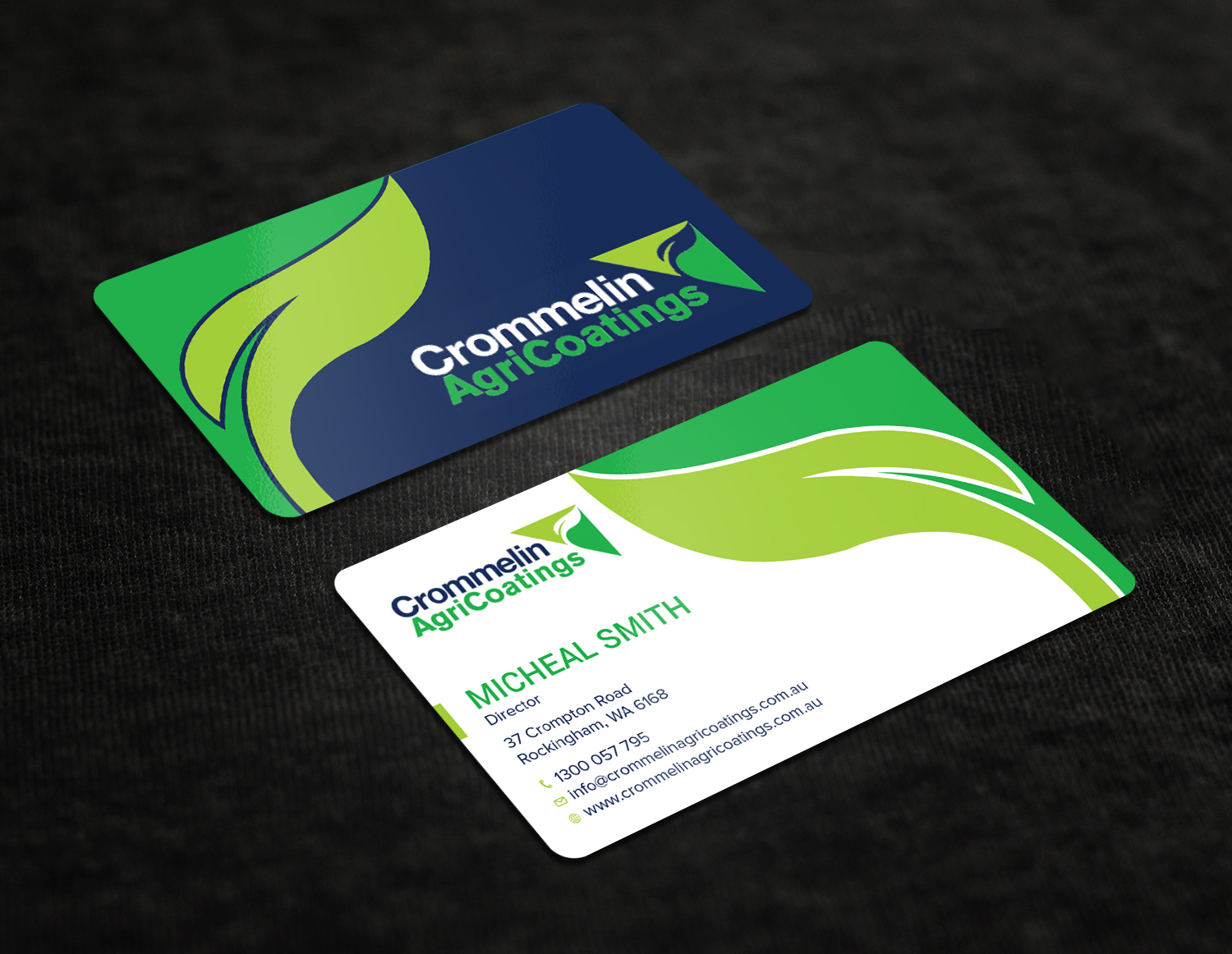 Business Card Design by Tripti Ranjan Gain for Crommelin AgriCoatings | Design #25004183