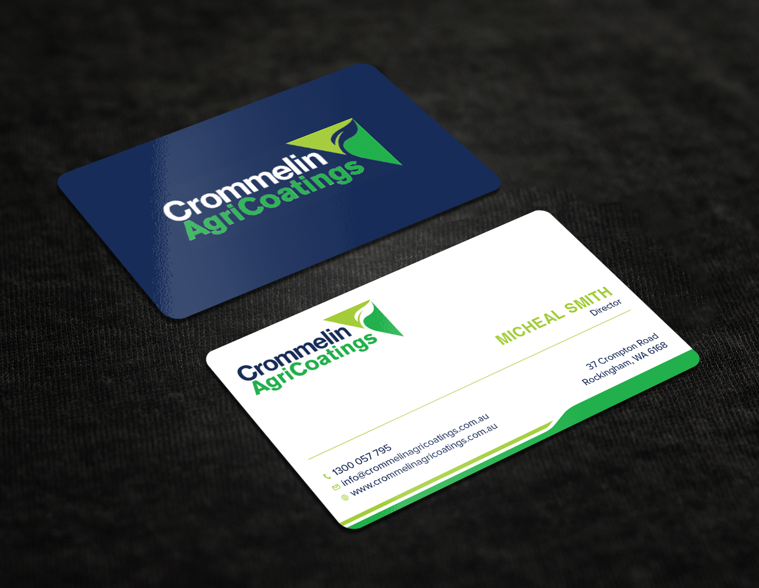 Business Card Design by Tripti Ranjan Gain for Crommelin AgriCoatings | Design #25004184