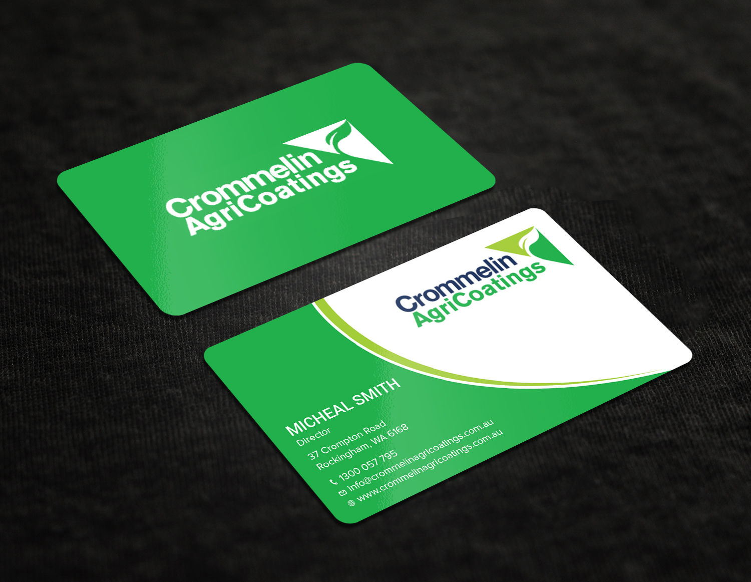 Business Card Design by Tripti Ranjan Gain for Crommelin AgriCoatings | Design #25004185