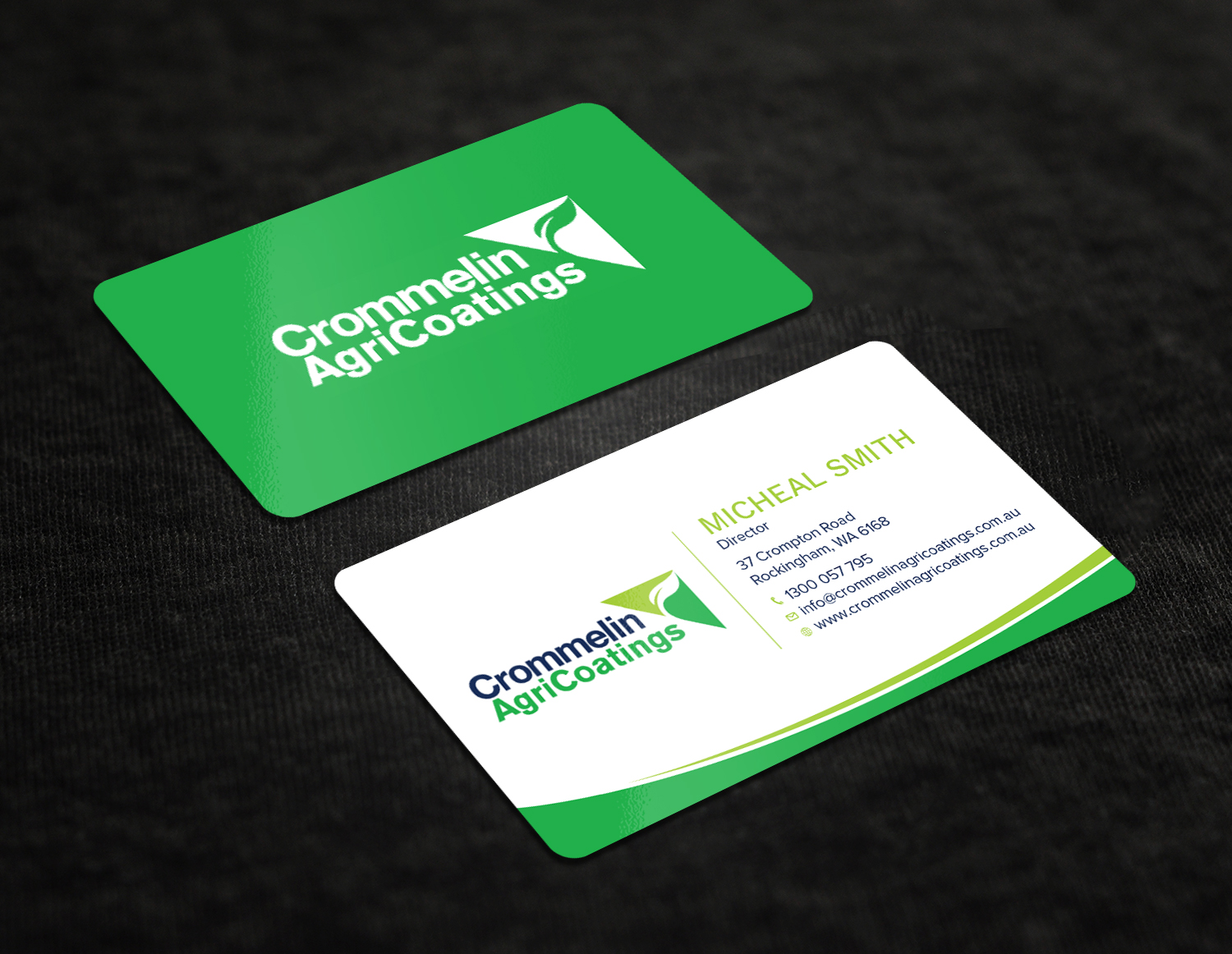 Business Card Design by Tripti Ranjan Gain for Crommelin AgriCoatings | Design #25004187