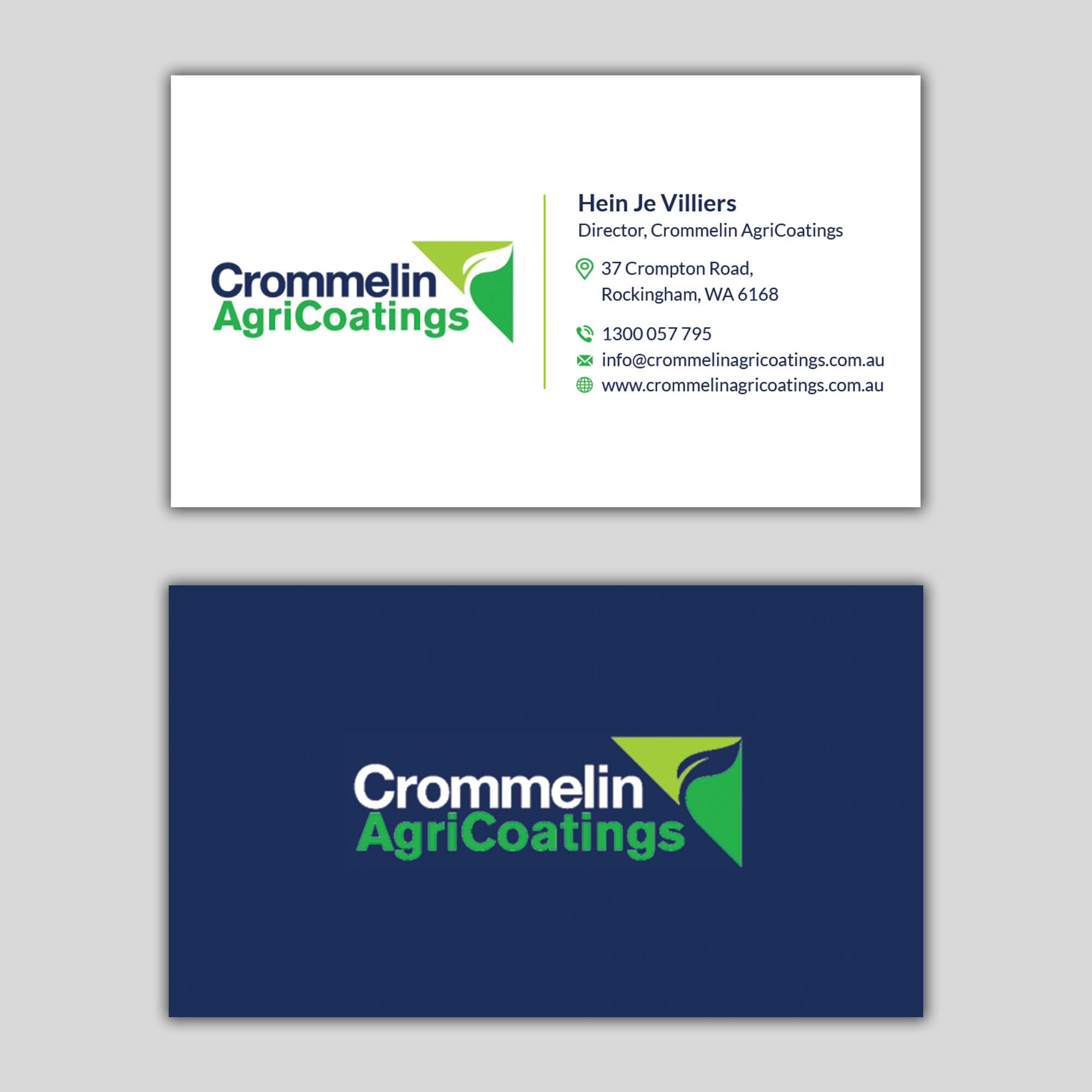 Business Card Design by T.R for Crommelin AgriCoatings | Design #24996919