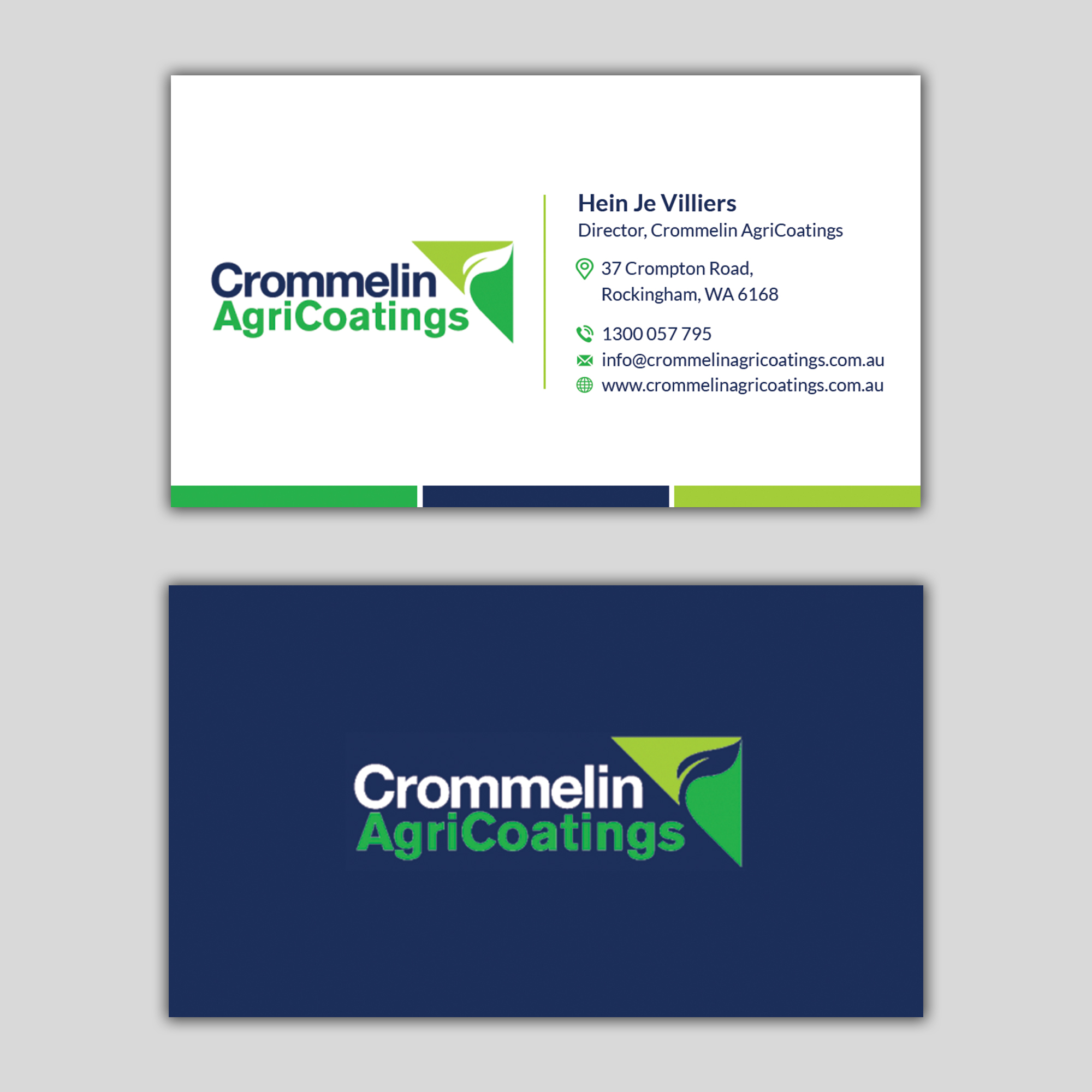 Business Card Design by T.R for Crommelin AgriCoatings | Design #24996967