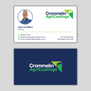 Business Card Design by T.R for Crommelin AgriCoatings | Design: #24997222