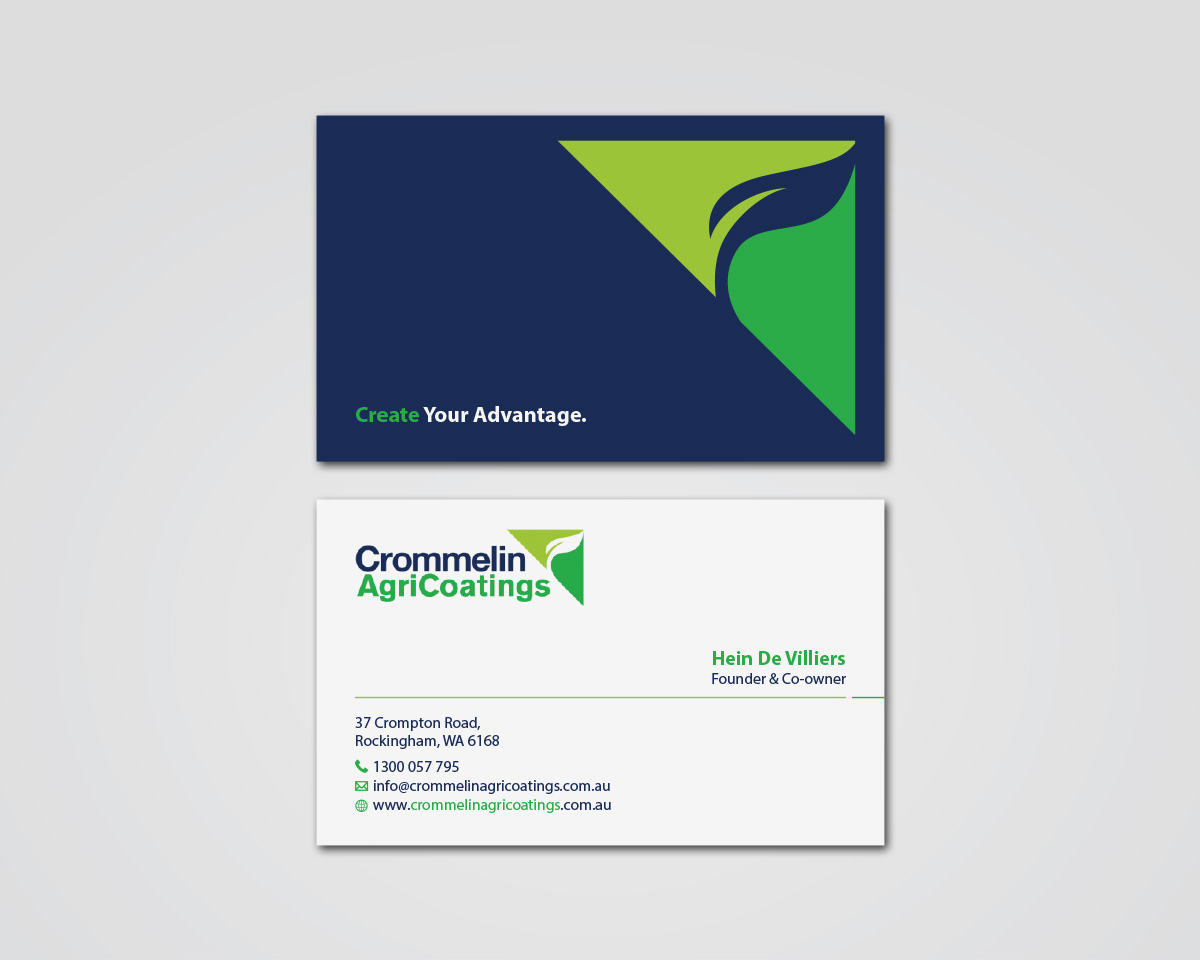 Business Card Design by MDesign for Crommelin AgriCoatings | Design #24993898
