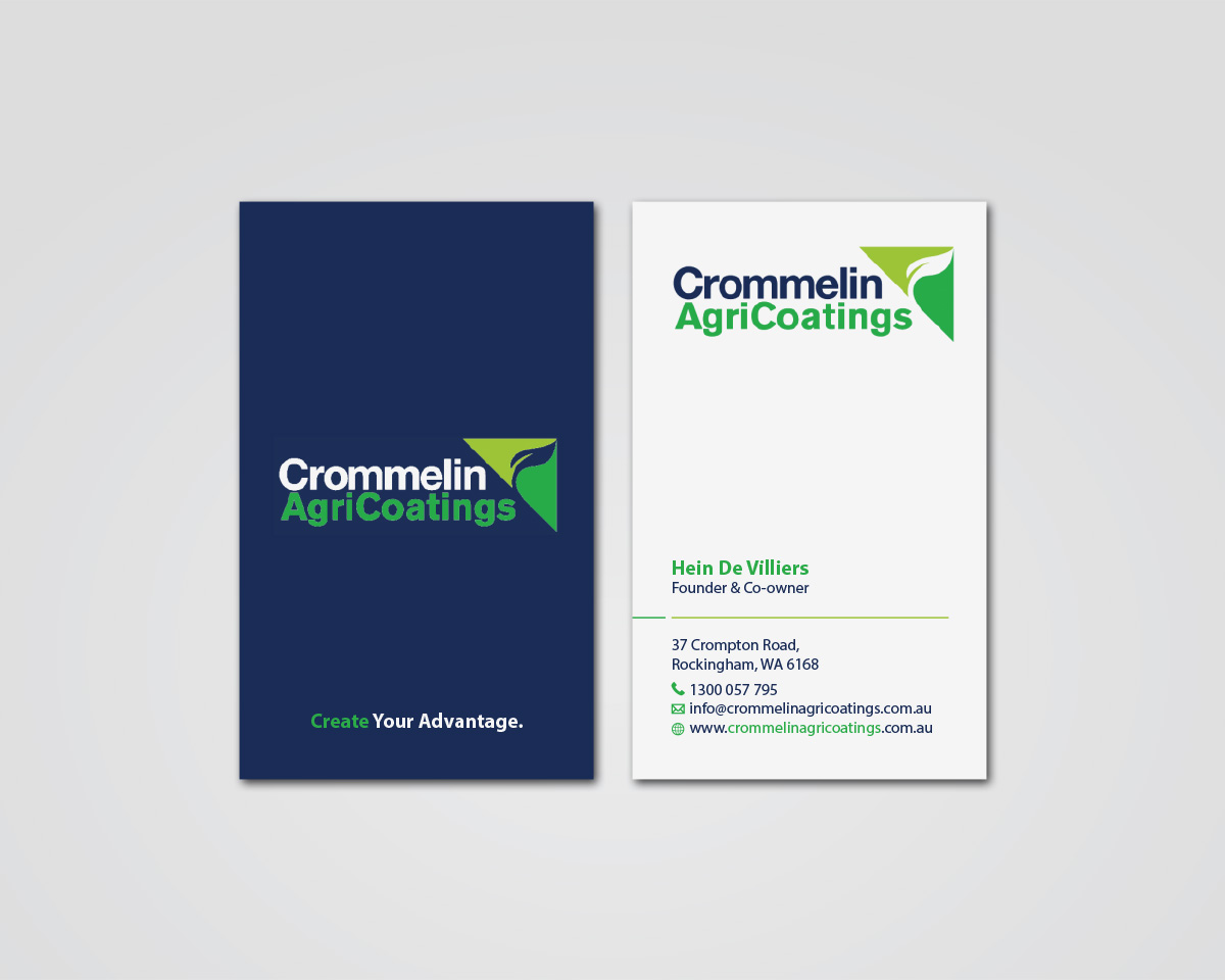 Business Card Design by MDesign for Crommelin AgriCoatings | Design #24993899