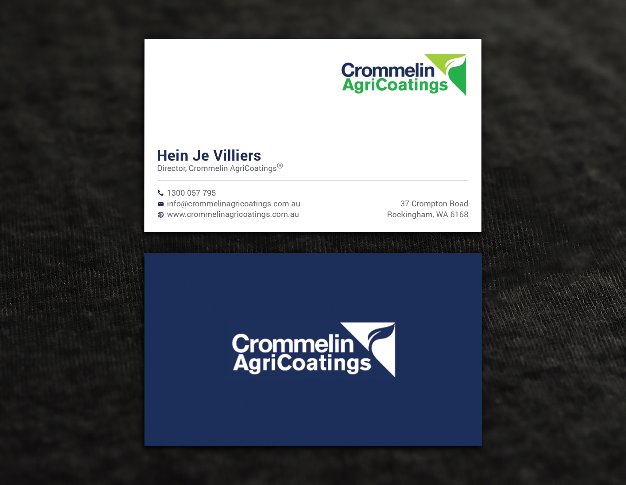 Business Card Design by CilioLab for Crommelin AgriCoatings | Design #25017373