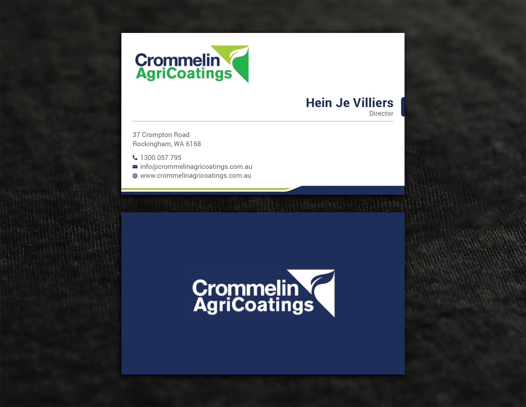 Business Card Design by CilioLab for Crommelin AgriCoatings | Design #25017378