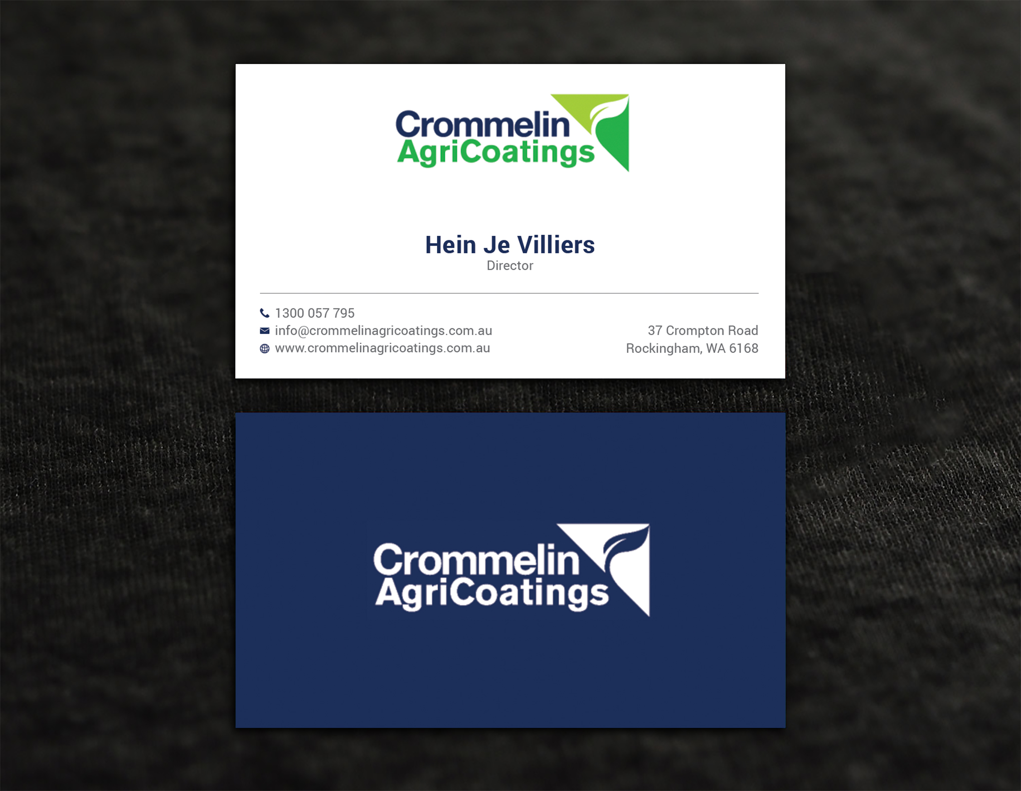 Business Card Design by CilioLab for Crommelin AgriCoatings | Design #25017382