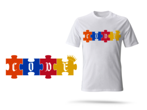 CodeKingApparel need a logo design for T-shirt company | Diseño de Camiseta por Slant Line Media