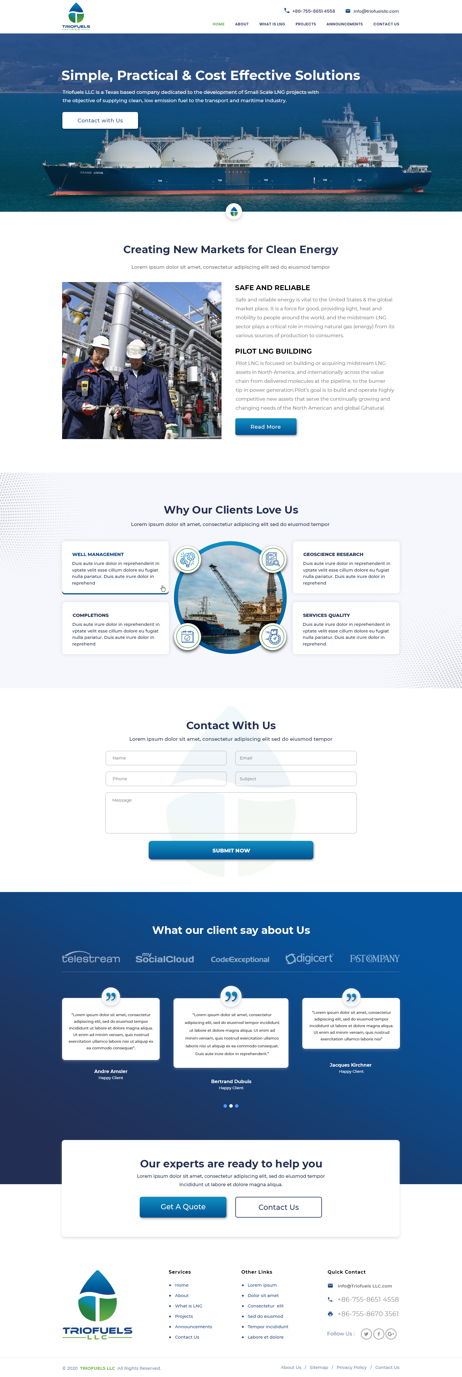 Web-Design von Jyotsna Dutta für TrioFuels LLC | Design #24999493