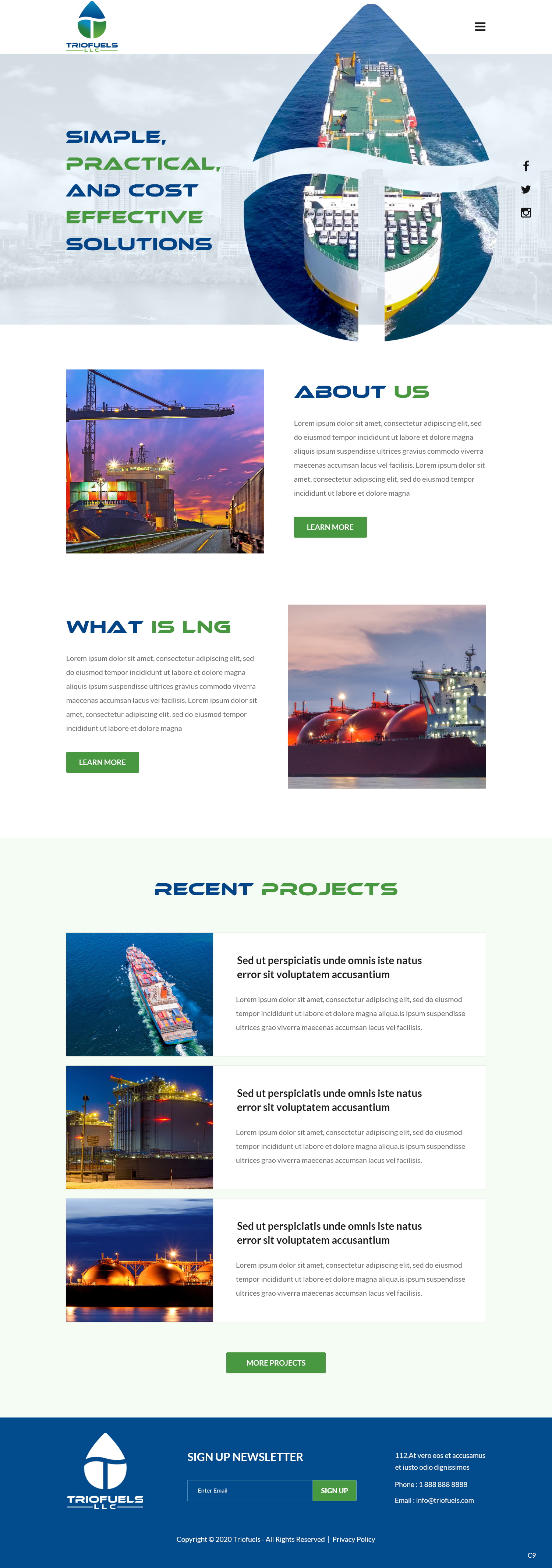 Diseño Web por pb para TrioFuels LLC | Diseño #24999591