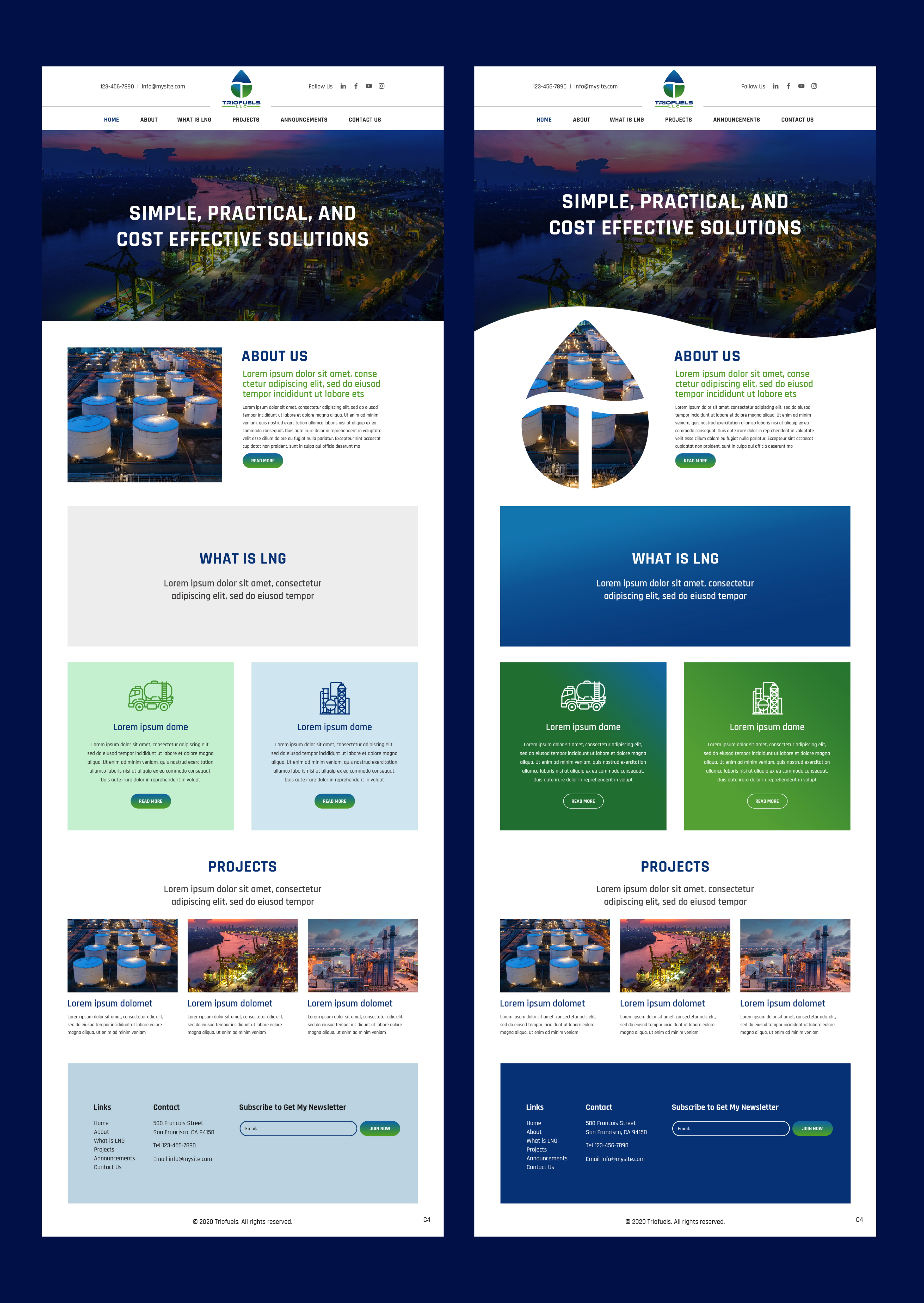 Web Design by pb for TrioFuels LLC | Design #24999593