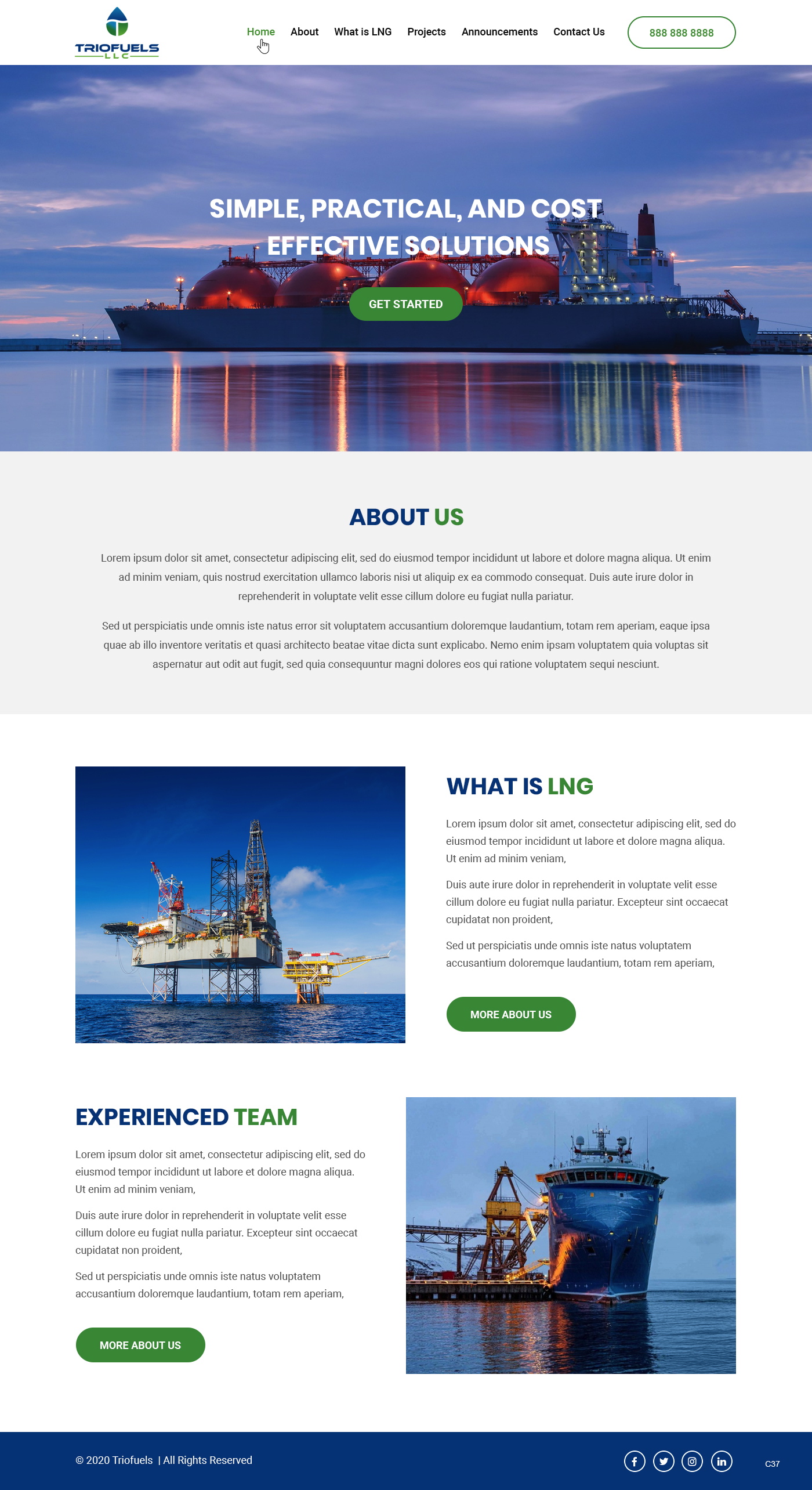 Diseño Web por pb para TrioFuels LLC | Diseño #24999595
