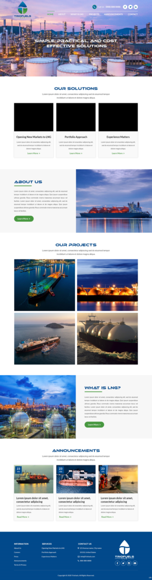 Web Design par pb pour TrioFuels LLC | Design : #24999597