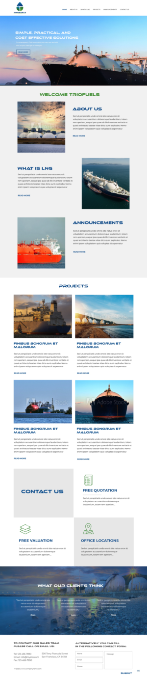 Web Design par pb pour TrioFuels LLC | Design : #24999602