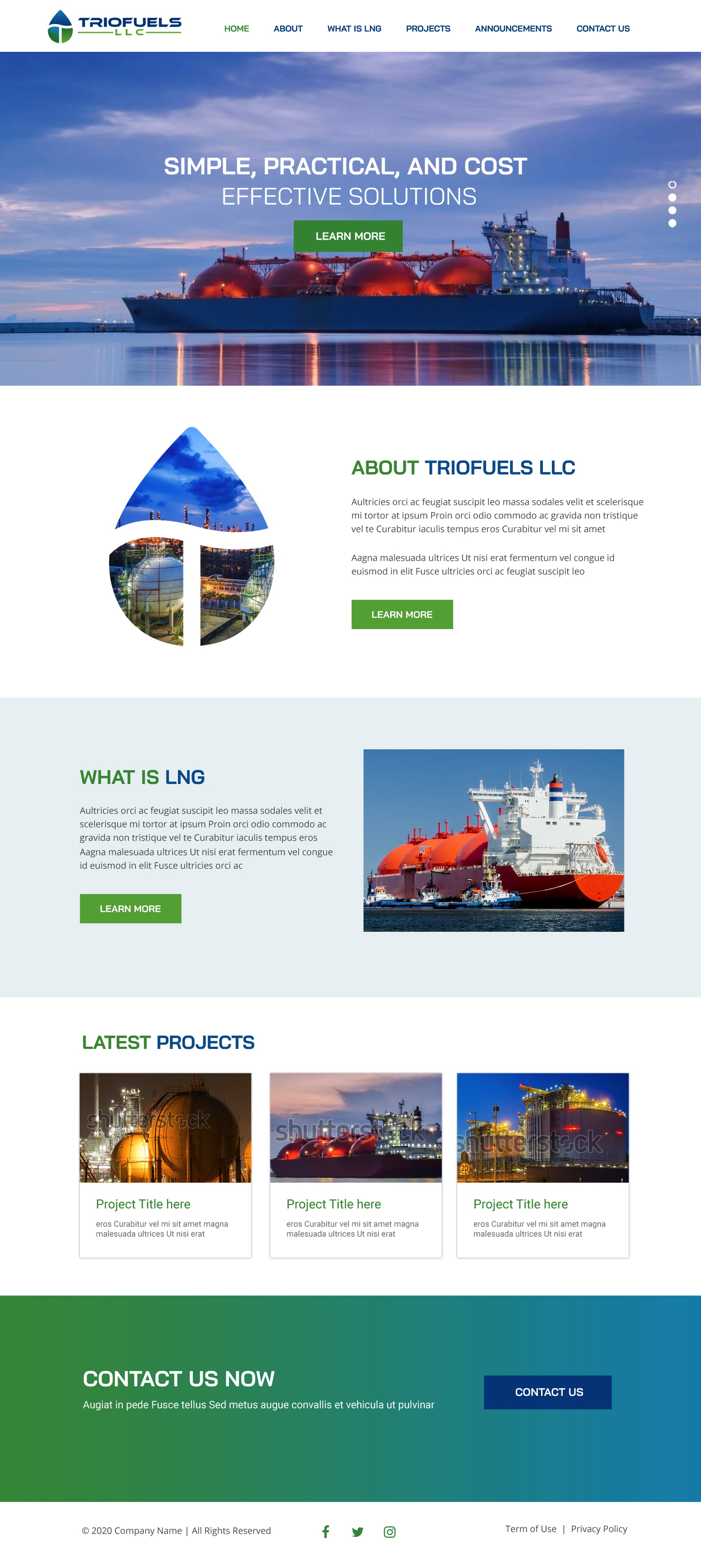 Diseño Web por pb para TrioFuels LLC | Diseño #24999603