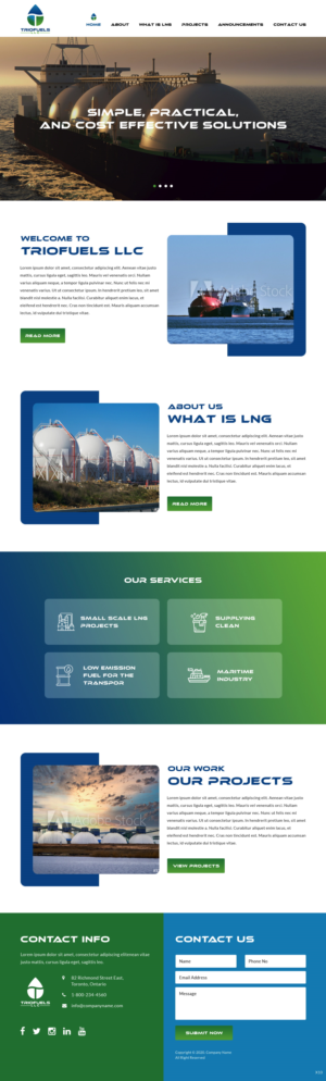 Web Design par pb pour TrioFuels LLC | Design : #24999604