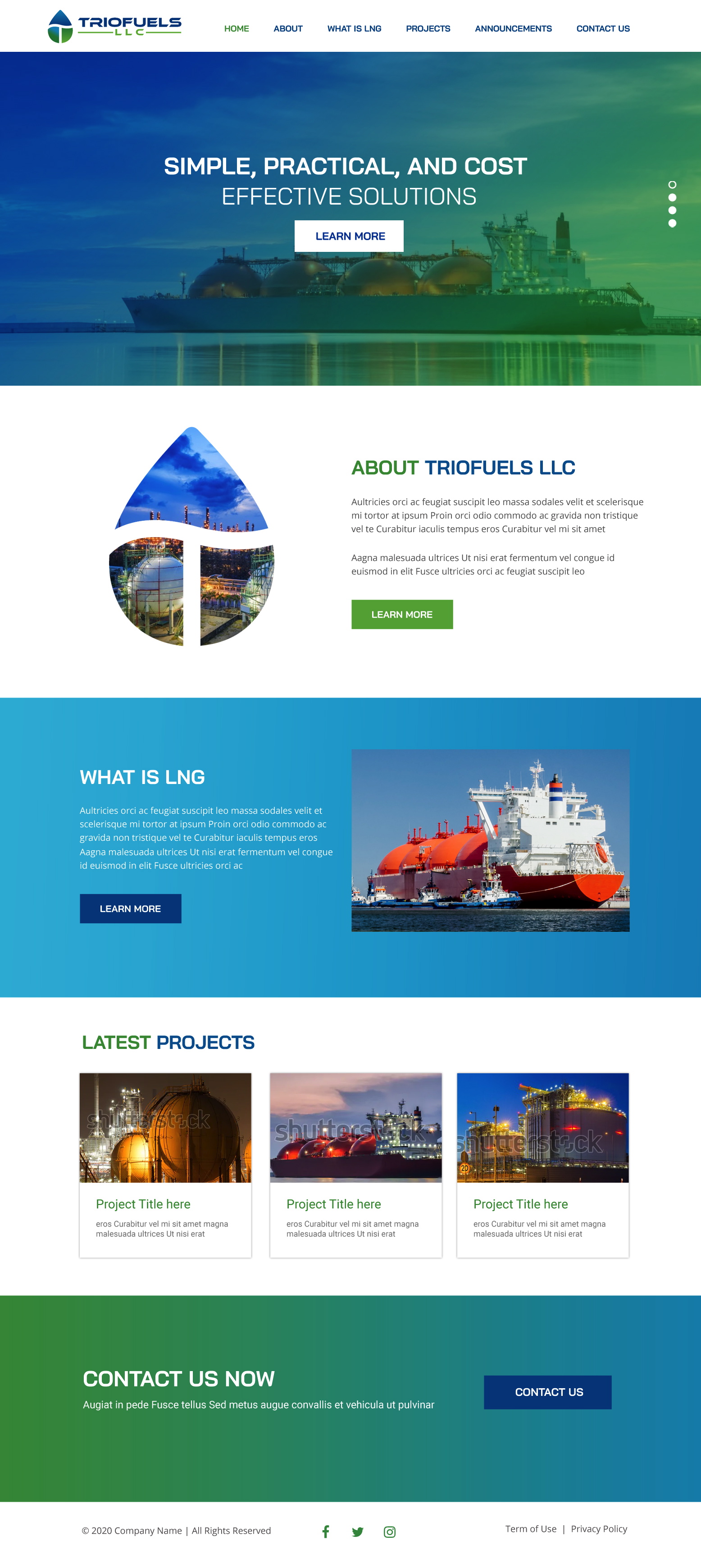 Web Design by pb for TrioFuels LLC | Design #24999606