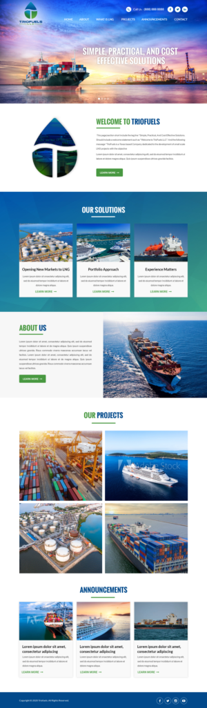 Web Design par Atom pour TrioFuels LLC | Design : #25010346
