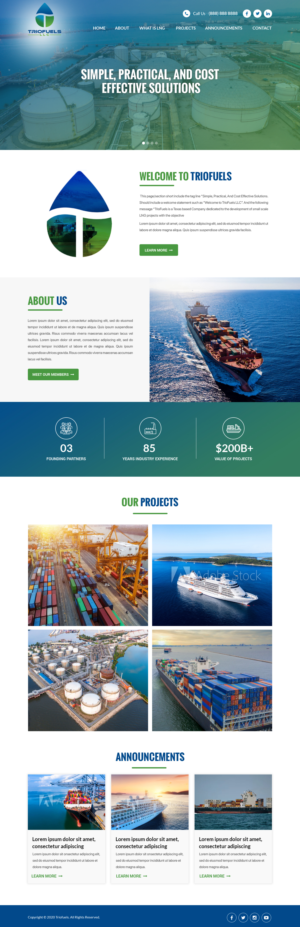 Web Design par Atom pour TrioFuels LLC | Design : #25010364