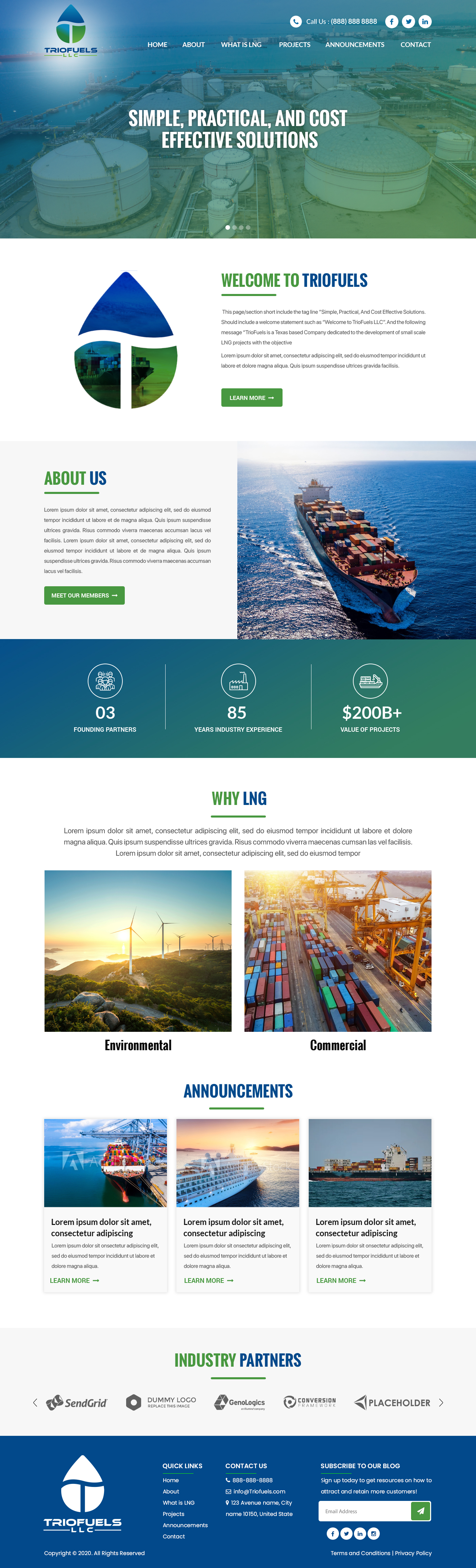 Web Design par Atom pour TrioFuels LLC | Design : #25065421