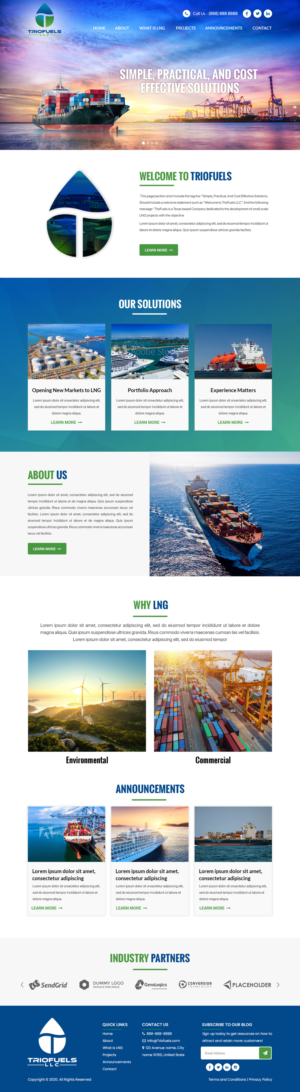 Web Design par Atom pour TrioFuels LLC | Design : #25065537