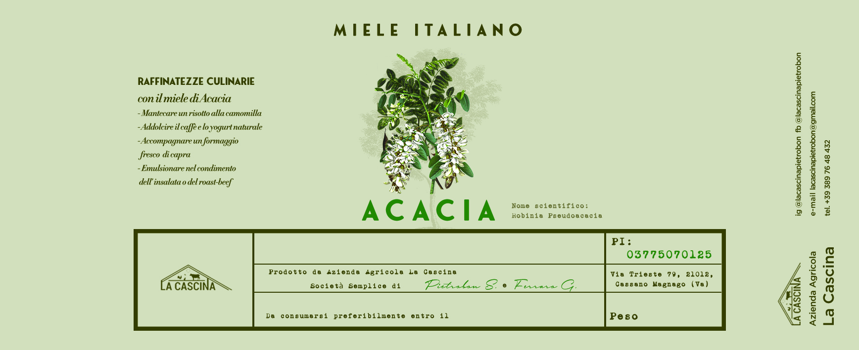 Label Design by LABELL for Azienda Agricola La Cascina Società Semplice di Pietrobon S. e Ferraro G. | Design #25224930