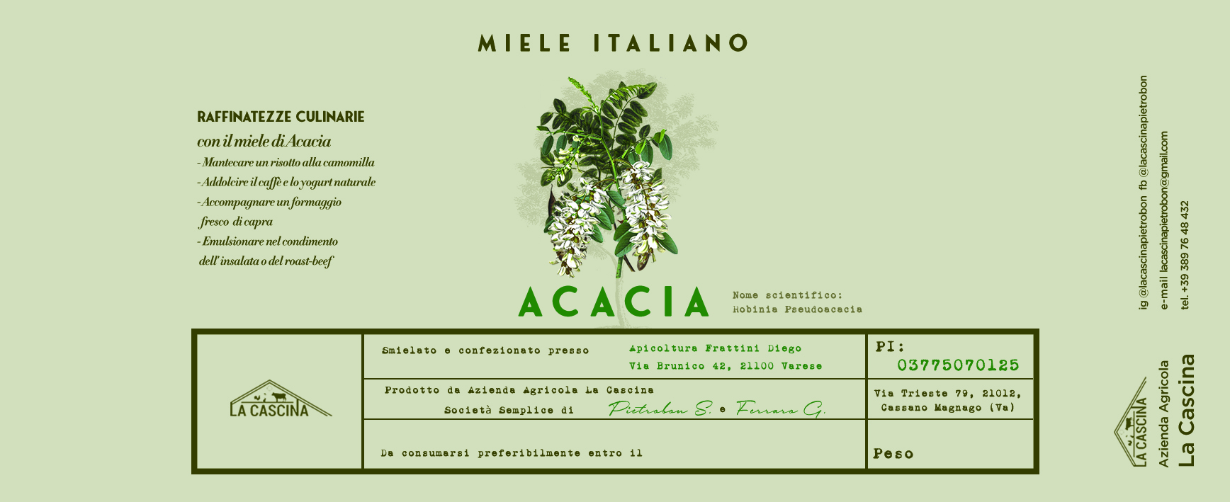 Label Design by LABELL for Azienda Agricola La Cascina Società Semplice di Pietrobon S. e Ferraro G. | Design #25226582