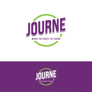 NAME: Journe   SLOGAN: where you create the ending | Logo Design by Rii