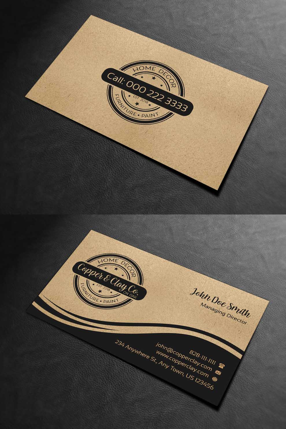 Design de Carte de Visite par INDIAN_Ashok pour Copper & Clay Co | Design #25006845