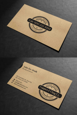 Design de Carte de Visite par INDIAN_Ashok pour Copper & Clay Co | Design : #25006846