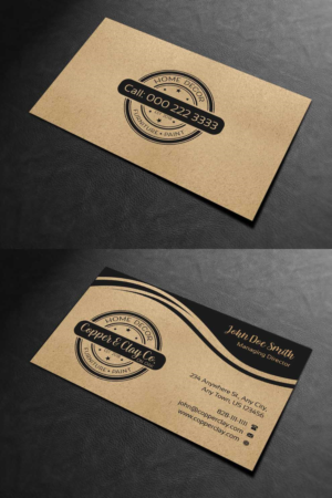Design de Carte de Visite par INDIAN_Ashok pour Copper & Clay Co | Design : #25006847