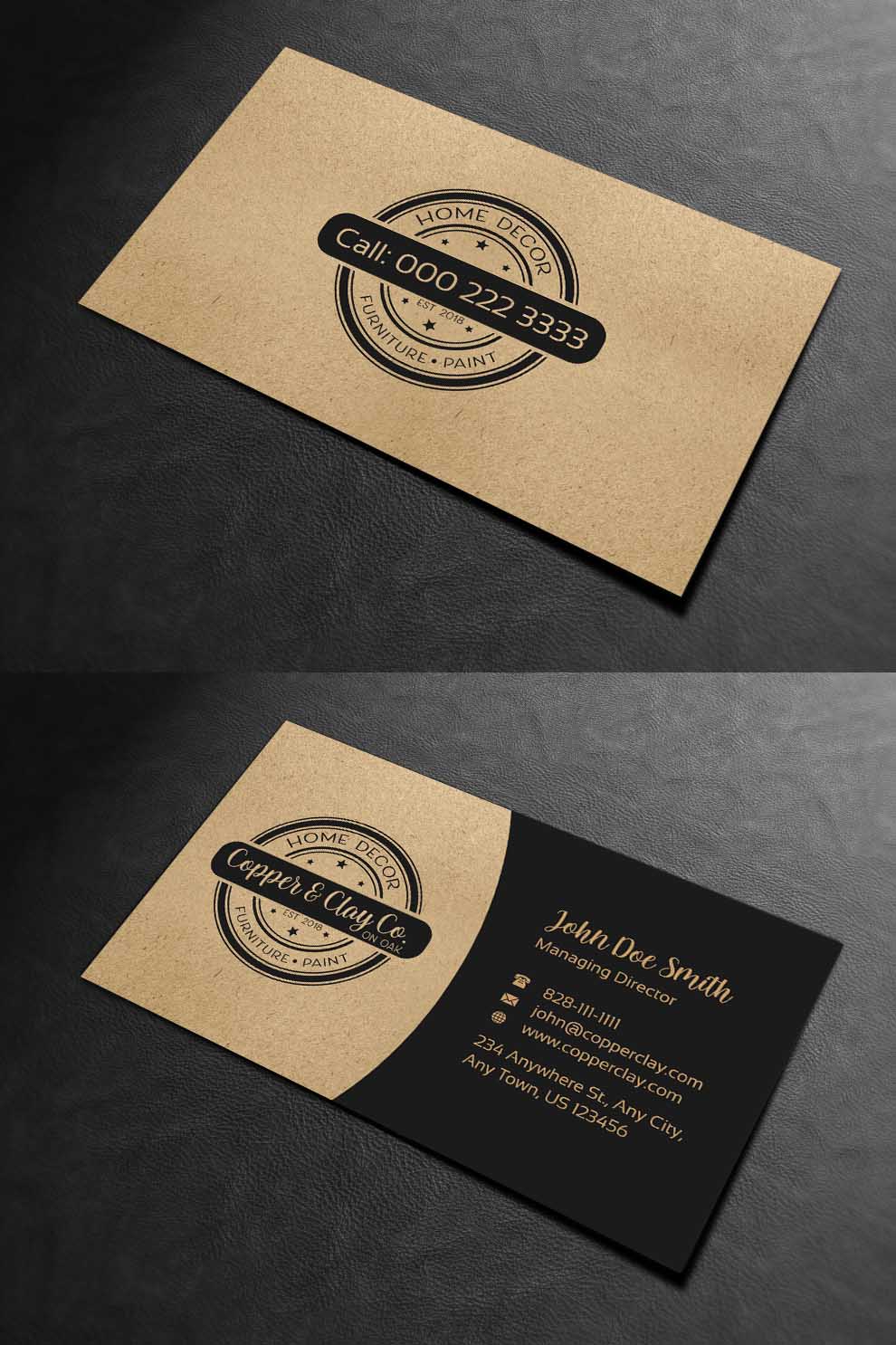 Business Card Design by INDIAN_Ashok for Copper & Clay Co | Design #25006848
