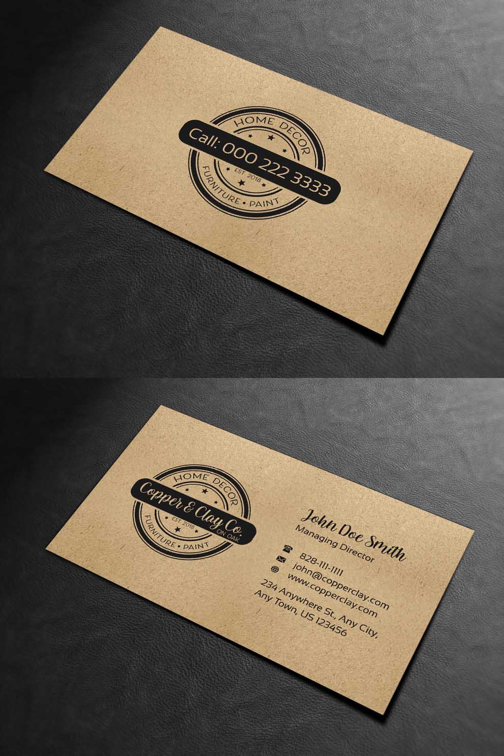 Business Card Design by INDIAN_Ashok for Copper & Clay Co | Design #25006851