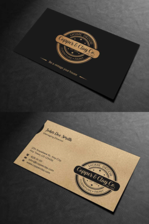 Design de Carte de Visite par INDIAN_Ashok pour Copper & Clay Co | Design : #25006854