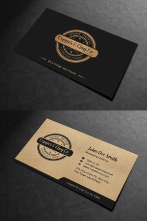Design de Carte de Visite par INDIAN_Ashok pour Copper & Clay Co | Design : #25006859