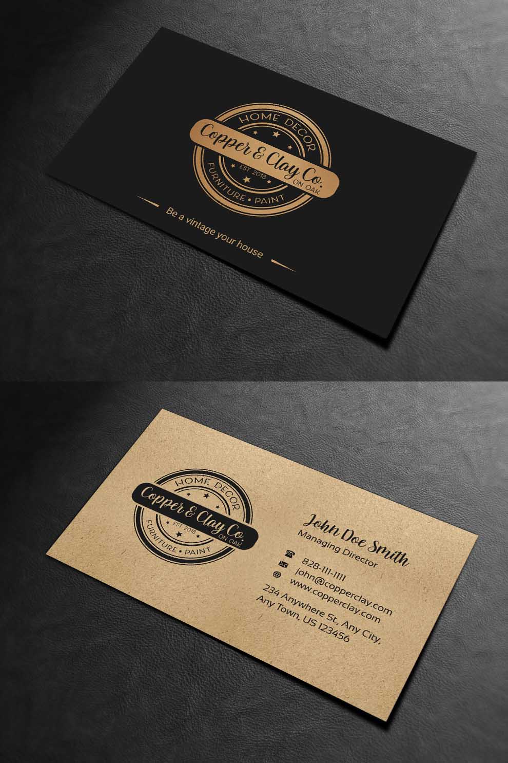 Design de Carte de Visite par INDIAN_Ashok pour Copper & Clay Co | Design #25006863