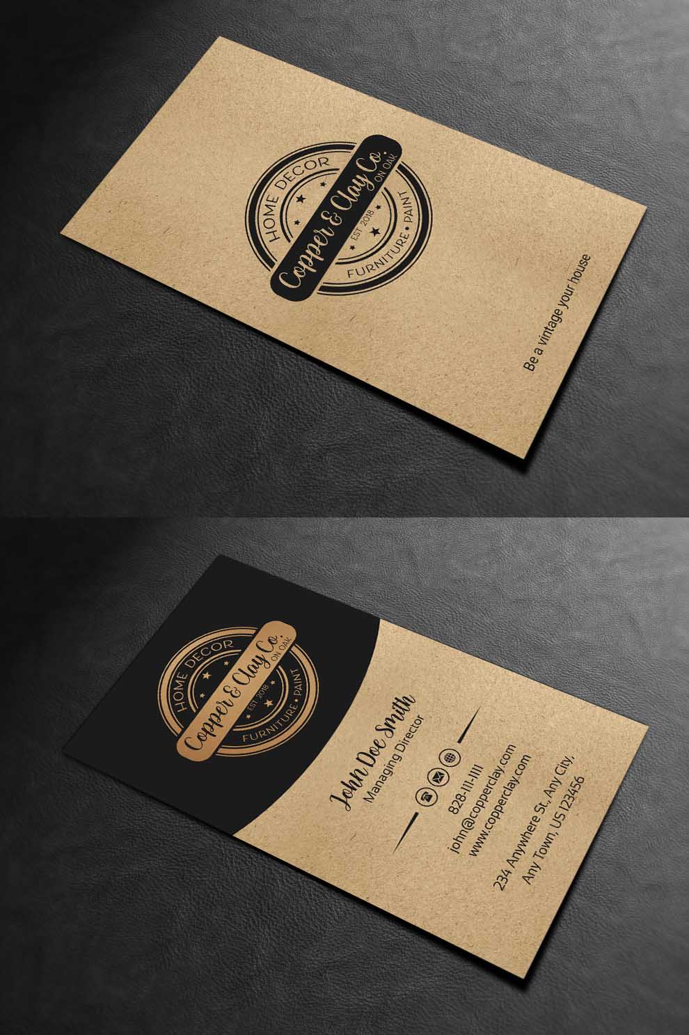 Business Card Design by INDIAN_Ashok for Copper & Clay Co | Design #25006865
