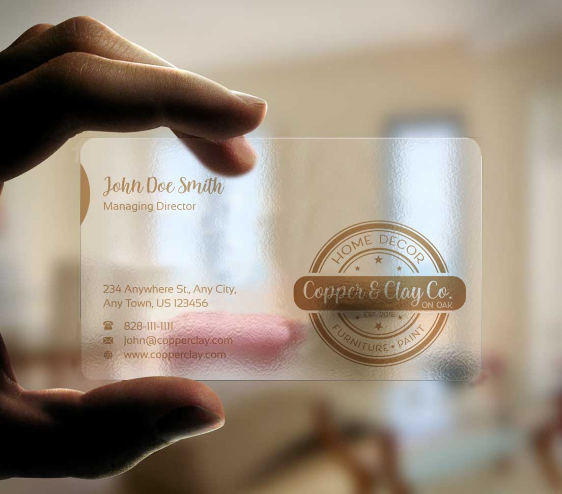 Business Card Design by INDIAN_Ashok for Copper & Clay Co | Design #25006884