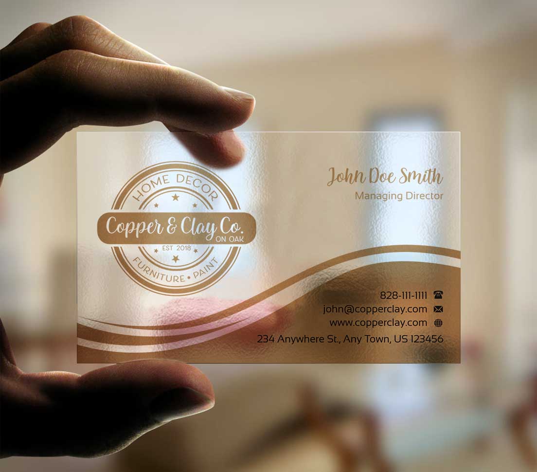 Business Card Design by INDIAN_Ashok for Copper & Clay Co | Design #25006885