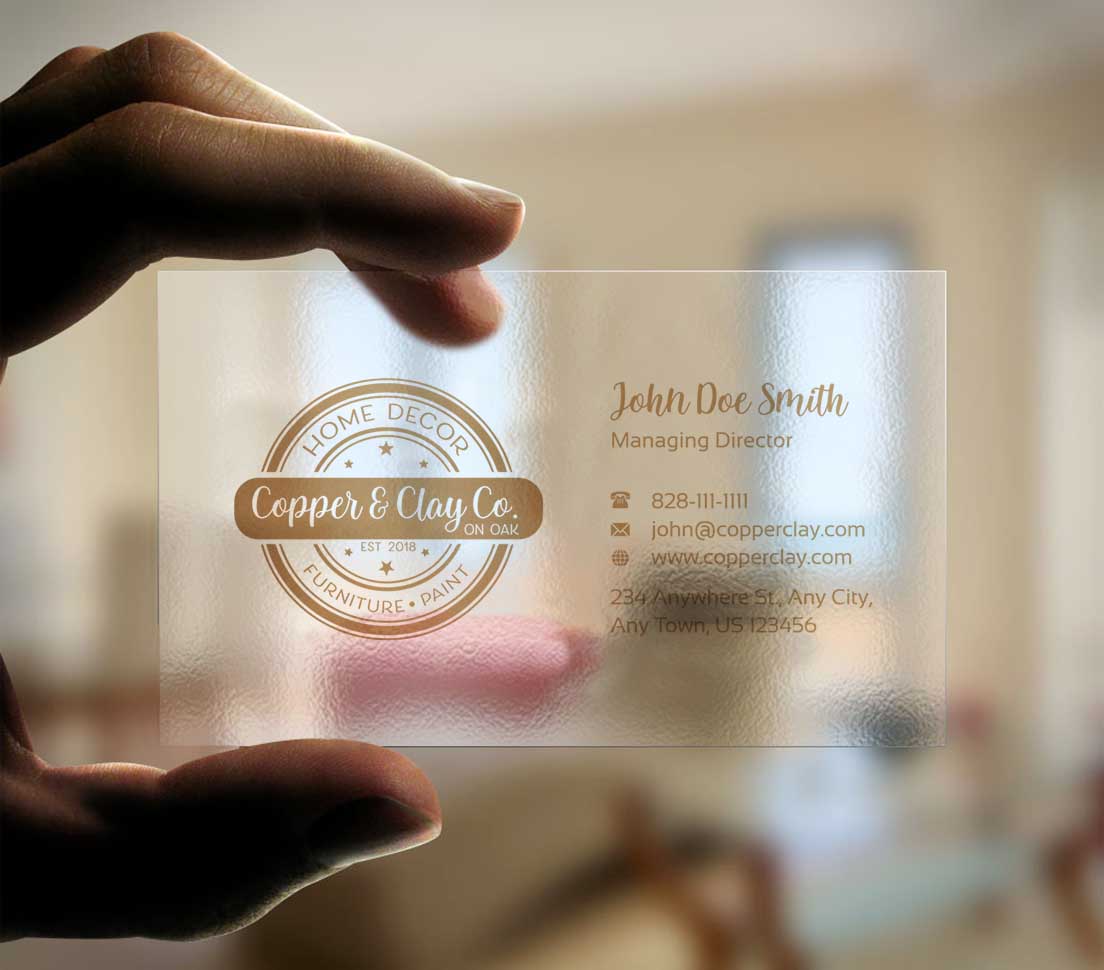 Business Card Design by INDIAN_Ashok for Copper & Clay Co | Design #25006889