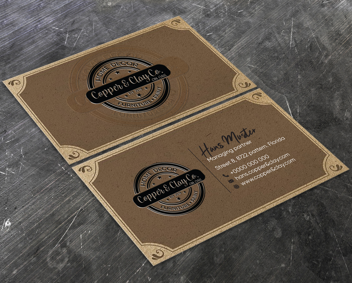 Design de Carte de Visite par Verified artistry (Design garden) pour Copper & Clay Co | Design #25006199