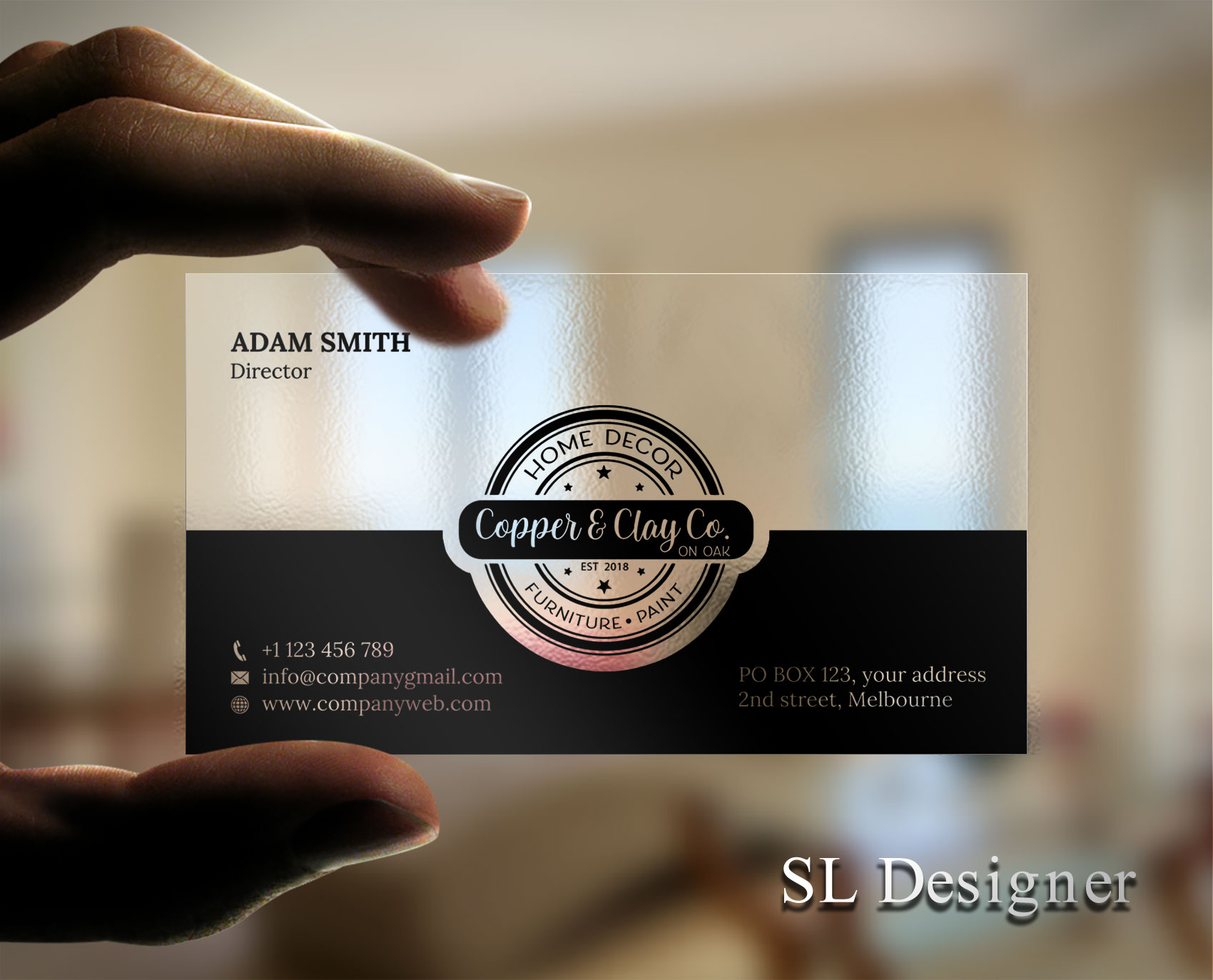 Business Card Design by SL Designer for Copper & Clay Co | Design #25003041