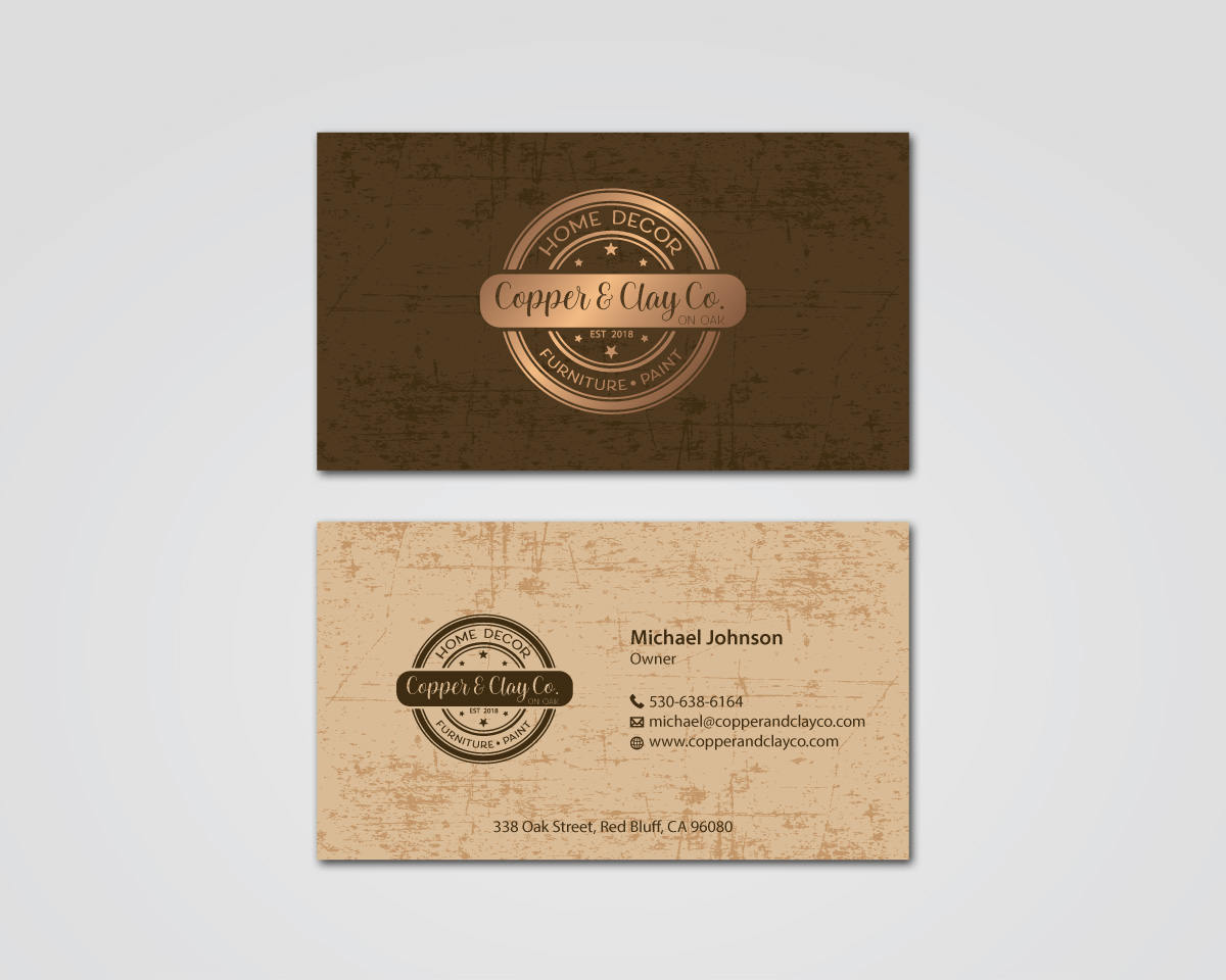 Design de Carte de Visite par MDesign pour Copper & Clay Co | Design #25001878
