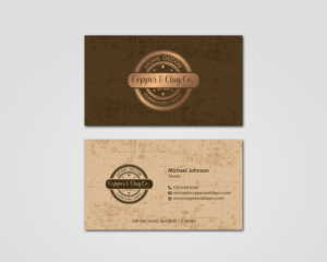 Design de Carte de Visite par MDesign pour Copper & Clay Co | Design : #25001878