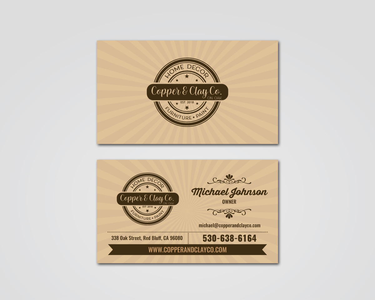 Design de Carte de Visite par MDesign pour Copper & Clay Co | Design #25001879